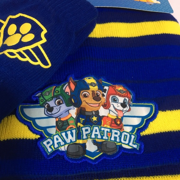 3 Pc Paw Patrol Set Scarf Beanie Gloves - Picture 5 of 5